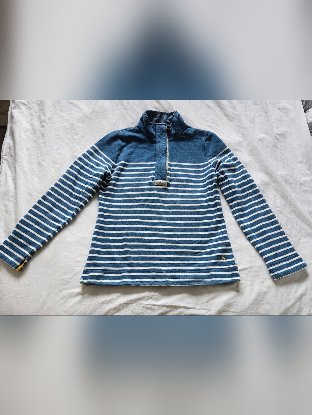 Joules Striped Long-Sleeve Pullover 1/4 Zip Fishermancore